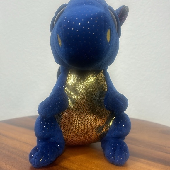 Saffire Dragon Ty Beanie Boos Stuffed Plush - Picture 4 of 12